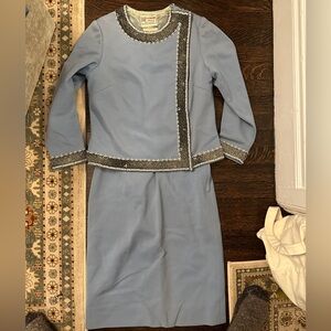 Vintage Wool Old Money Jacket and Skirt Set